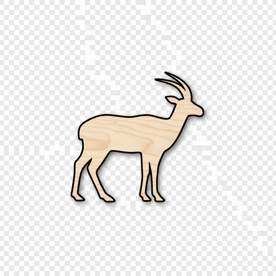 Wood Antelope | Wildlife Wood Cutouts – DIY Animal Decor 46" Blank Door Hanger Wooden Cutout Cut Outs - Unfinished - NameSigns.com