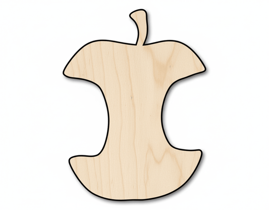 Wood Apple Core Shape DIY Fruit Craft Up to 36" Blank Door Hanger Wooden Cutout Cut Outs - Unfinished - NameSigns.com