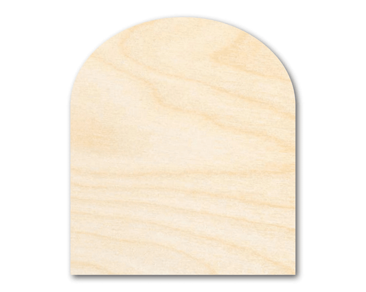 Wood Arch | Large DIY Wood Shapes - Natural Wooden Craft Cutout Blank Door Hanger Wooden Cutout Cut Outs - Unfinished - NameSigns.com