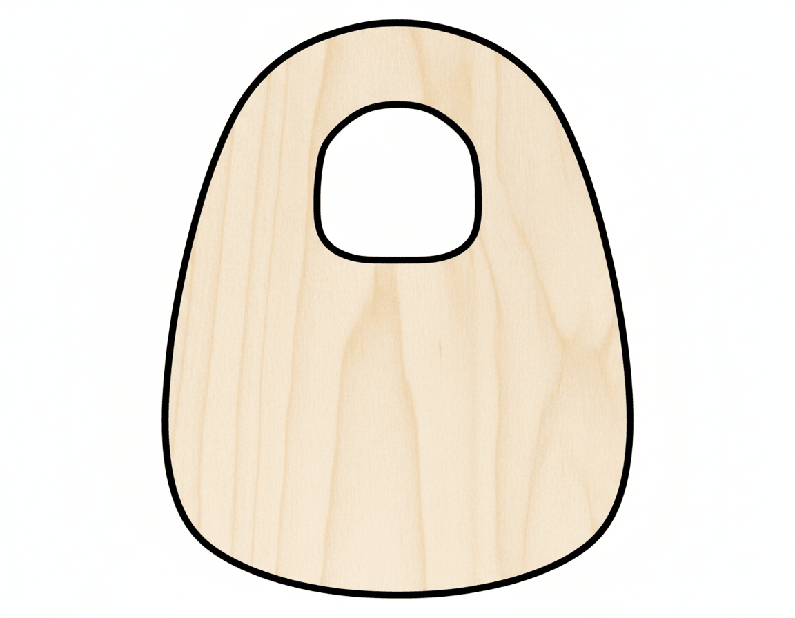 Wood Baby Bib – Custom Baltic Birch Plywood Cutout for DIY Crafts Blank Door Hanger Wooden Cutout Cut Outs - Unfinished - NameSigns.com