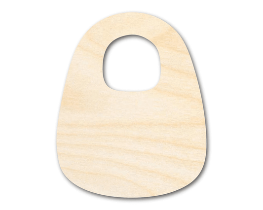 Wood Baby Bib – Custom Baltic Birch Plywood Cutout for DIY Crafts Blank Door Hanger Wooden Cutout Cut Outs - Unfinished - NameSigns.com
