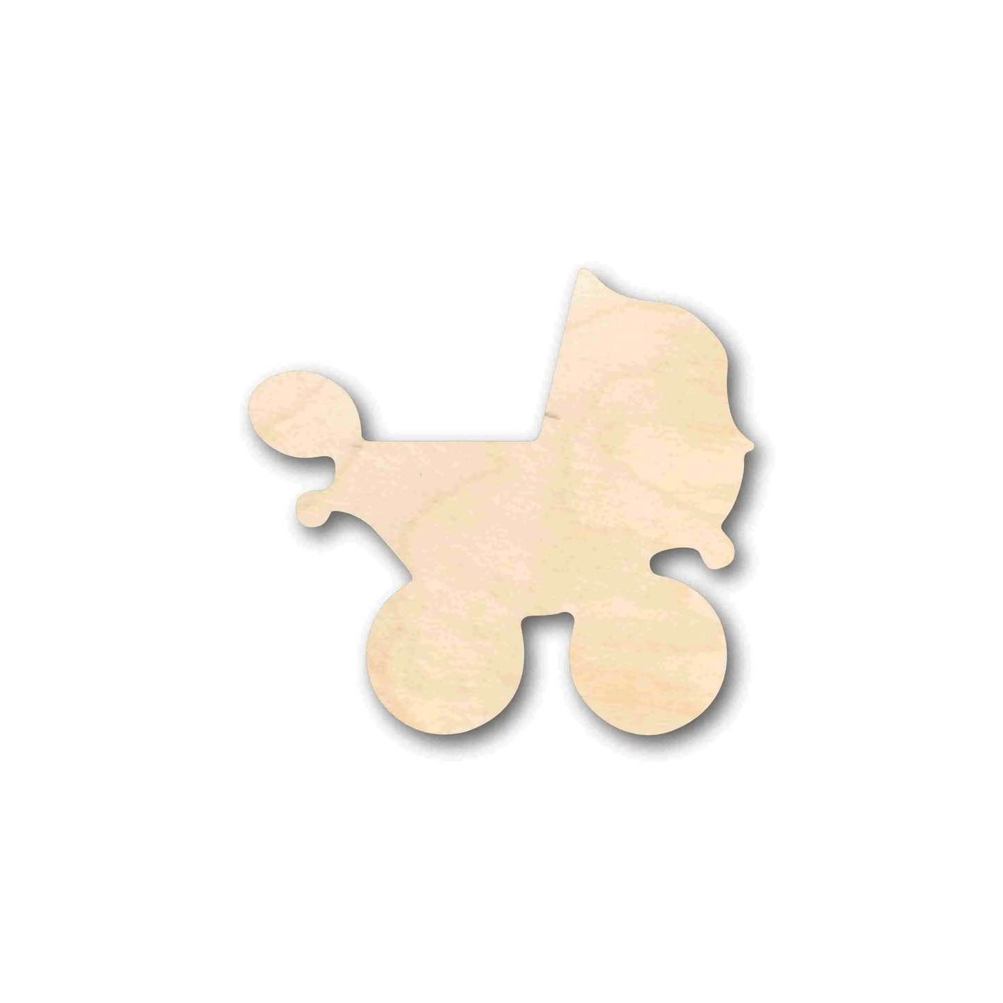 Wood Baby Carriage - Wooden Stroller Silhouette | DIY Craft Wood Shape Blank Door Hanger Wooden Cutout Cut Outs - Unfinished - NameSigns.com