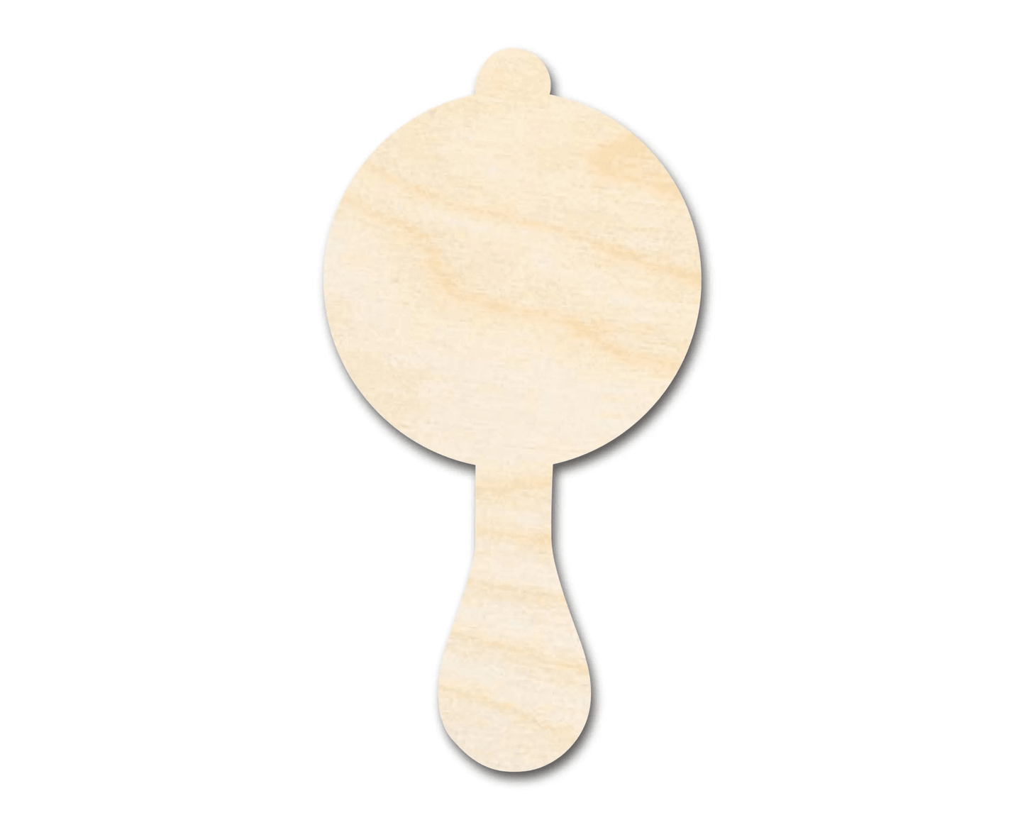 Wood Baby Rattle – DIY Wood Shapes with Natural Finish & Protective Backing Blank Door Hanger Wooden Cutout Cut Outs - Unfinished - NameSigns.com