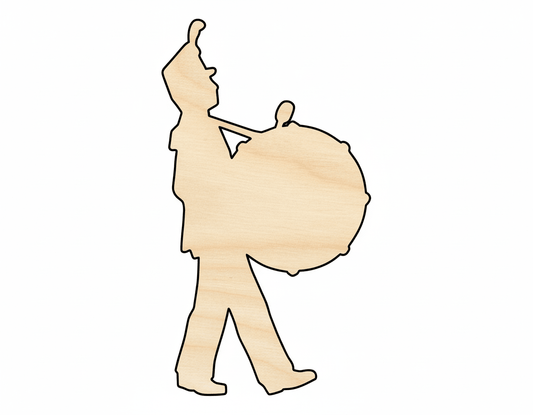 Wood Band Cutout – Marching Band Silhouette on Baltic Birch Plywood for DIY Wood Craft Blank Door Hanger Wooden Cutout Cut Outs - Unfinished - NameSigns.com