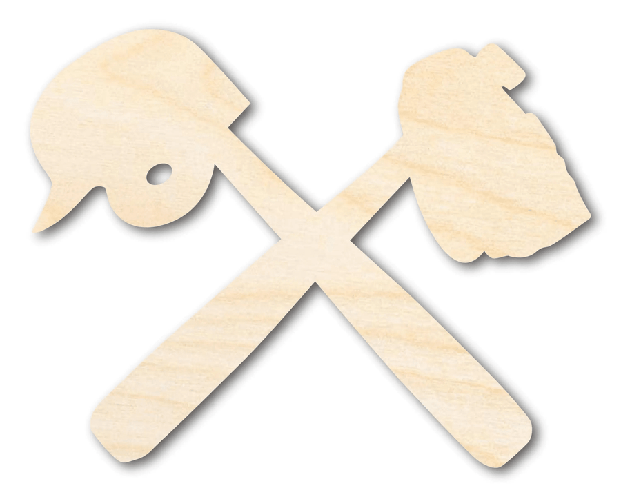 Wood Baseball – Paintable Wooden Craft Shapes for DIY Projects Blank Door Hanger Wooden Cutout Cut Outs - Unfinished - NameSigns.com