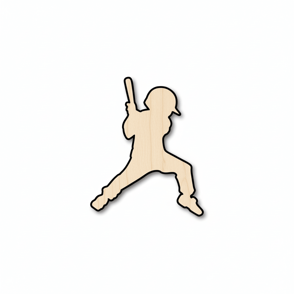 Wood Baseball Shape – Baltic Birch Plywood Laser Cut Wood Craft Pieces Blank Door Hanger Wooden Cutout Cut Outs - Unfinished - NameSigns.com