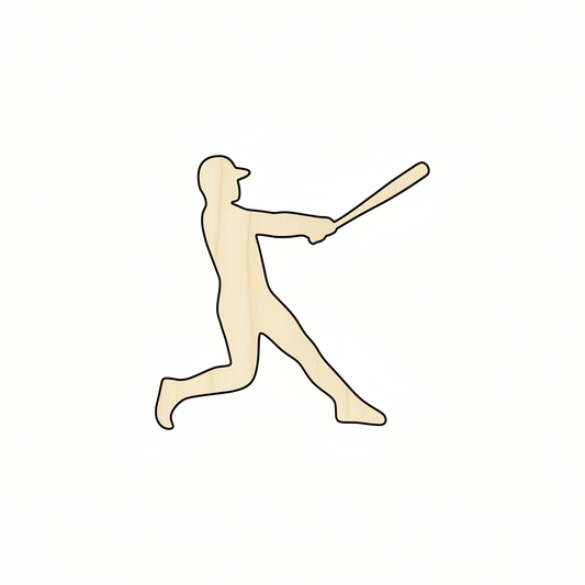 Wood Baseball Shape – Handmade Baltic Birch Plywood Craft Cutout 6x8 Blank Door Hanger Wooden Cutout Cut Outs - Unfinished - NameSigns.com