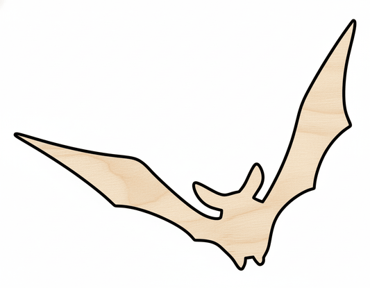 Wood Bat – Laser Cut Natural Wood Craft Shape Up to 46" Blank Door Hanger Wooden Cutout Cut Outs - Unfinished - NameSigns.com