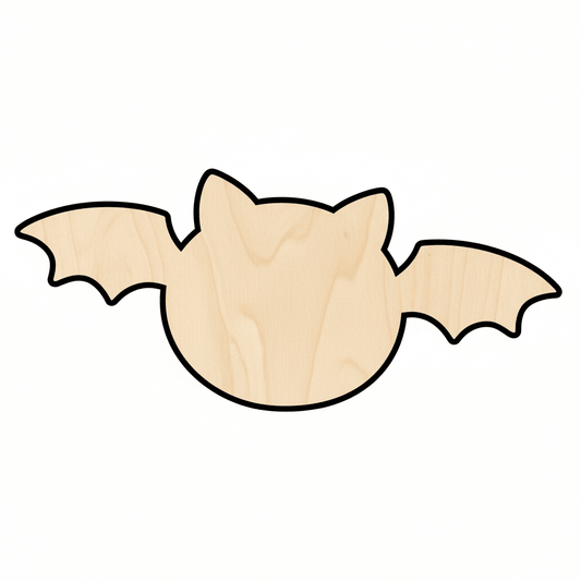 Wood Bat Shape – Baltic Birch Plywood Craft Wood Pieces Up to 46" Blank Door Hanger Wooden Cutout Cut Outs - Unfinished - NameSigns.com