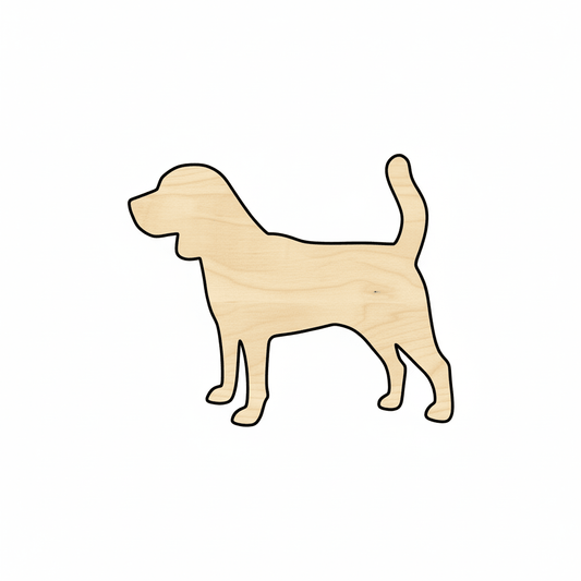 Wood Beagle – Wooden Dog Cutouts | Baltic Birch Plywood Crafts Blank Door Hanger Wooden Cutout Cut Outs - Unfinished - NameSigns.com
