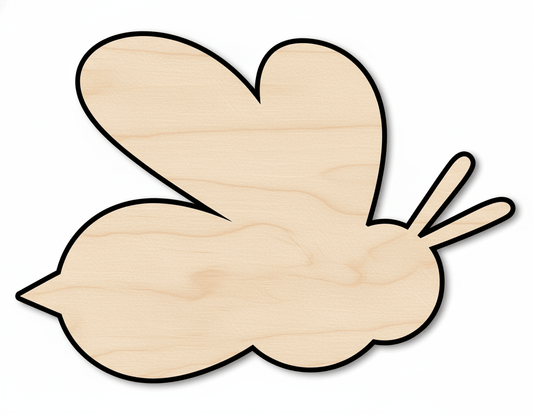 Wood Bee Shape – Paintable Wooden Bee Cutout for Rustic Wall Decor Blank Door Hanger Wooden Cutout Cut Outs - Unfinished - NameSigns.com