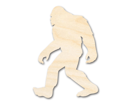 Wood Bigfoot Cutout – Large Wooden Sasquatch Figure for DIY Craft Projects Blank Door Hanger Wooden Cutout Cut Outs - Unfinished - NameSigns.com