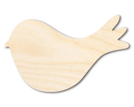 Wood Bird – Rustic Bird Silhouette Shape for DIY Wooden Decoration Blank Door Hanger Wooden Cutout Cut Outs - Unfinished - NameSigns.com