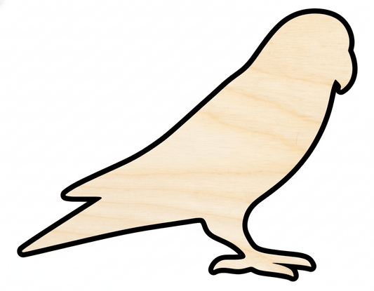 Wood Bird Shape – Baltic Birch Plywood Cutouts | Love Bird Craft Blank Door Hanger Wooden Cutout Cut Outs - Unfinished - NameSigns.com