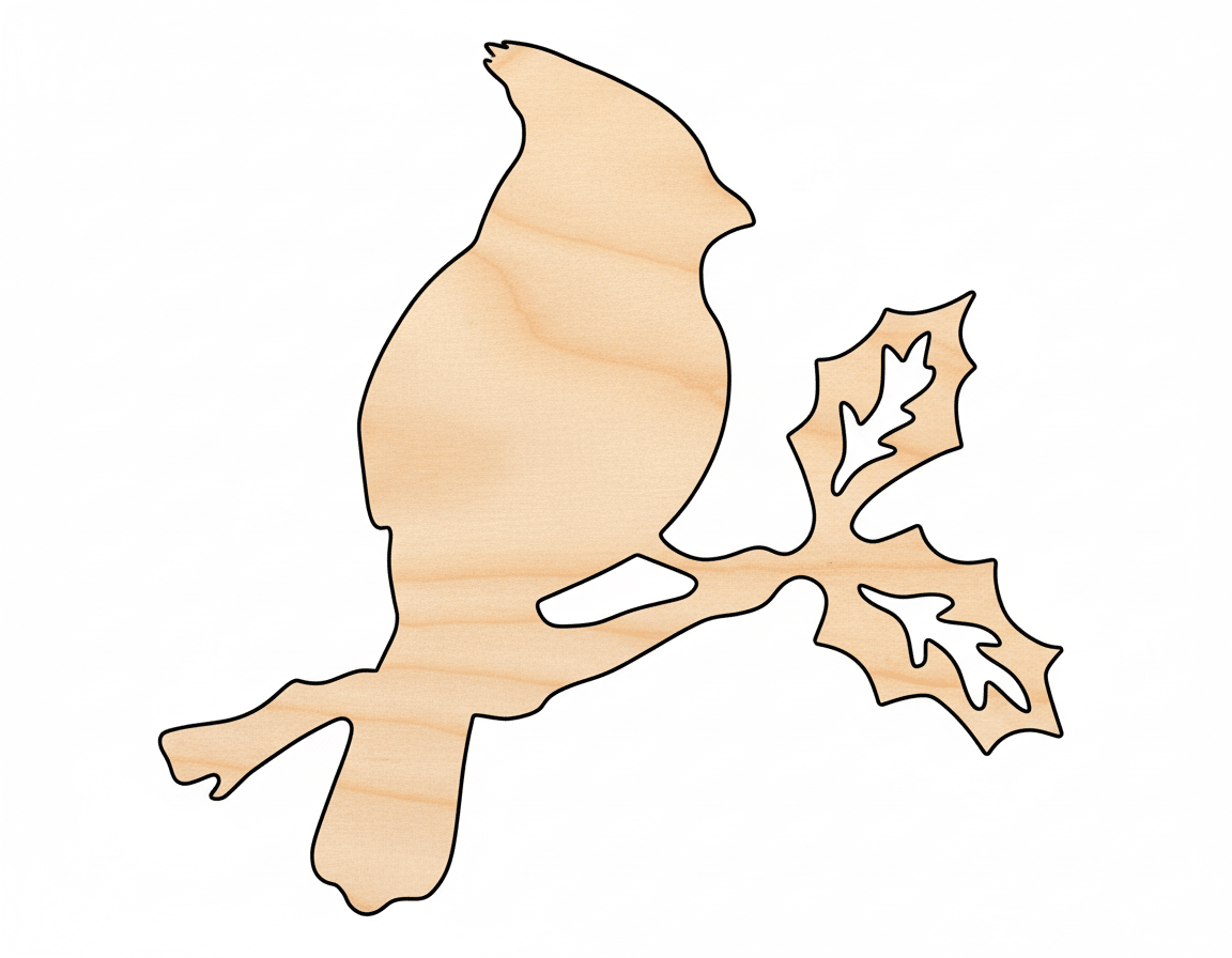 Wood Bird Shape - Laser Cut Birch Plywood Craft Sheets 46" Natural Decor Blank Door Hanger Wooden Cutout Cut Outs - Unfinished - NameSigns.com