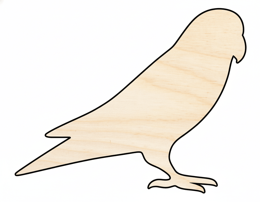 Wood Bird Shape – Laser Cut Wood Craft Pieces Up to 46" Size Blank Door Hanger Wooden Cutout Cut Outs - Unfinished - NameSigns.com