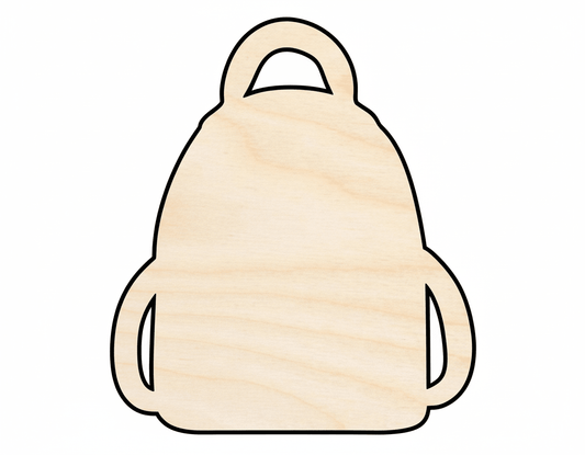 Wood Book Bag Shape Back to School Kids Crafts Craft Cutout Blank Door Hanger Wooden Cutout Cut Outs - Unfinished - NameSigns.com