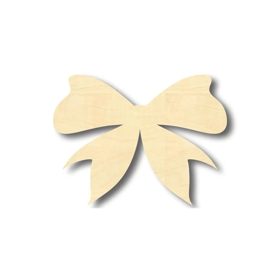Wood Bow | Baltic Birch Plywood | Custom Wood Craft Shapes Blank Door Hanger Wooden Cutout Cut Outs - Unfinished - NameSigns.com