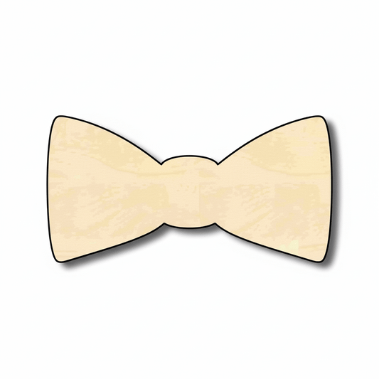 Wood Bow Tie – Custom Wood Shapes | Baltic Birch Plywood Craft Blank Door Hanger Wooden Cutout Cut Outs - Unfinished - NameSigns.com