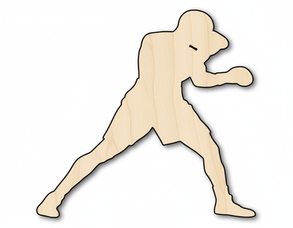Wood Boxer Shape DIY Craft Cutout Blank Door Hanger Wooden Cutout Cut Outs - Unfinished - NameSigns.com