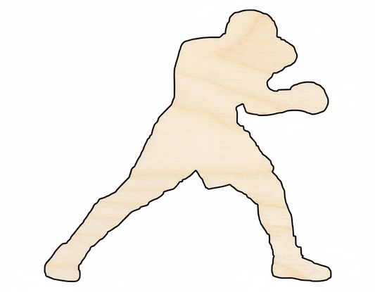 Wood Boxer Shape DIY Craft Cutout Blank Door Hanger Wooden Cutout Cut Outs - Unfinished - NameSigns.com