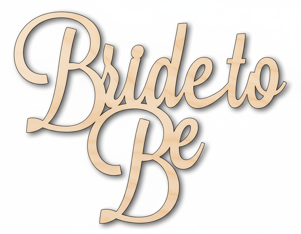 Wood Bride Shape – Custom Wood Wedding Craft | Baltic Birch Plywood Blank Door Hanger Wooden Cutout Cut Outs - Unfinished - NameSigns.com