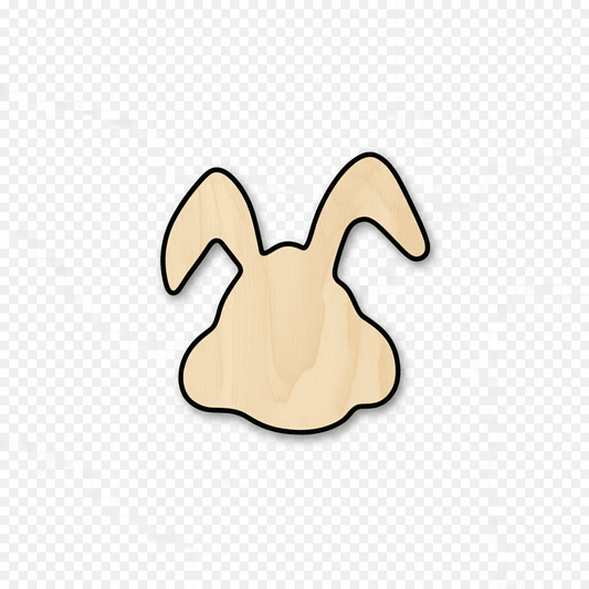 Wood Bunny - 46" Baltic Birch Plywood Easter Bunny Cutout Craft Blank Door Hanger Wooden Cutout Cut Outs - Unfinished - NameSigns.com