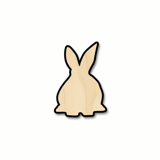 Wood Bunny - Baltic Birch Plywood Craft Shapes | Smooth Sanded Cutout Blank Door Hanger Wooden Cutout Cut Outs - Unfinished - NameSigns.com