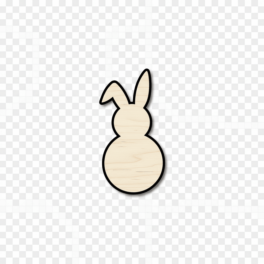 Wood Bunny – Easter Bunny Silhouette | DIY Wood Craft Shapes 46" Blank Door Hanger Wooden Cutout Cut Outs - Unfinished - NameSigns.com