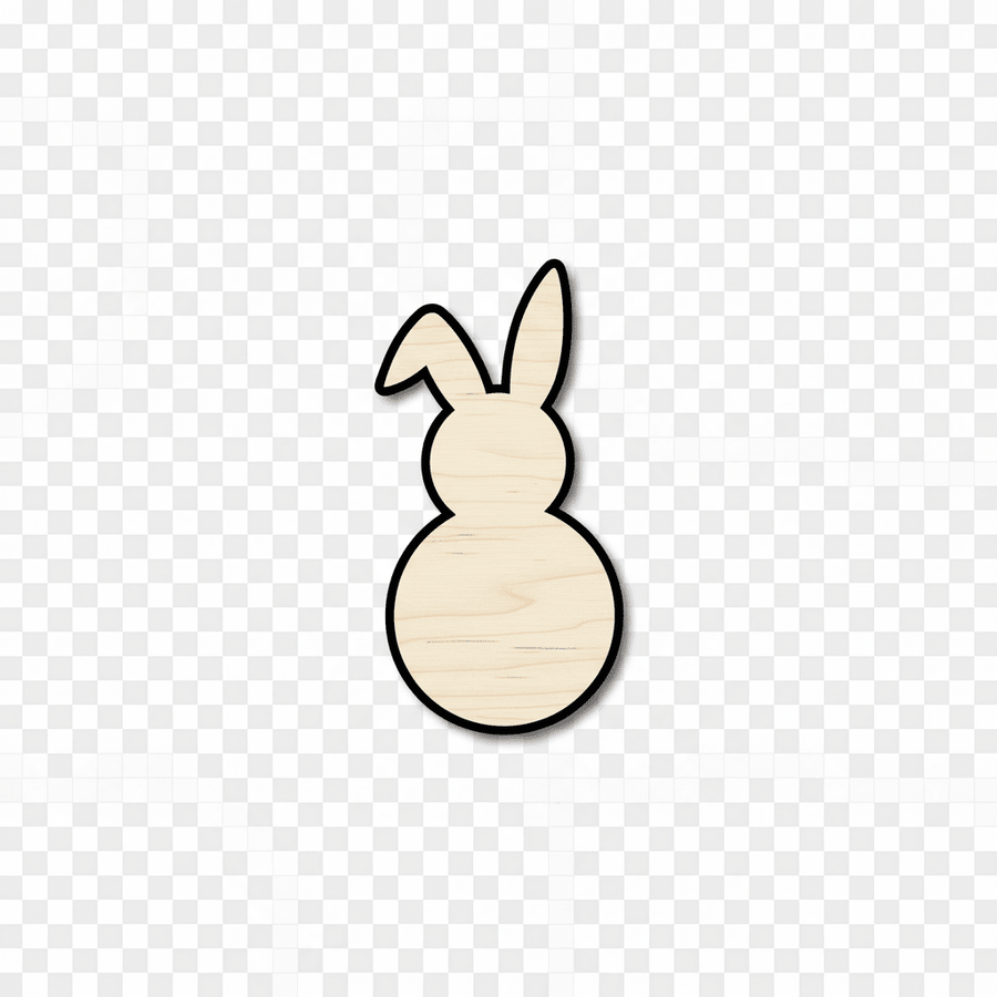 Wood Bunny – Easter Bunny Silhouette | DIY Wood Craft Shapes 46" Blank Door Hanger Wooden Cutout Cut Outs - Unfinished - NameSigns.com