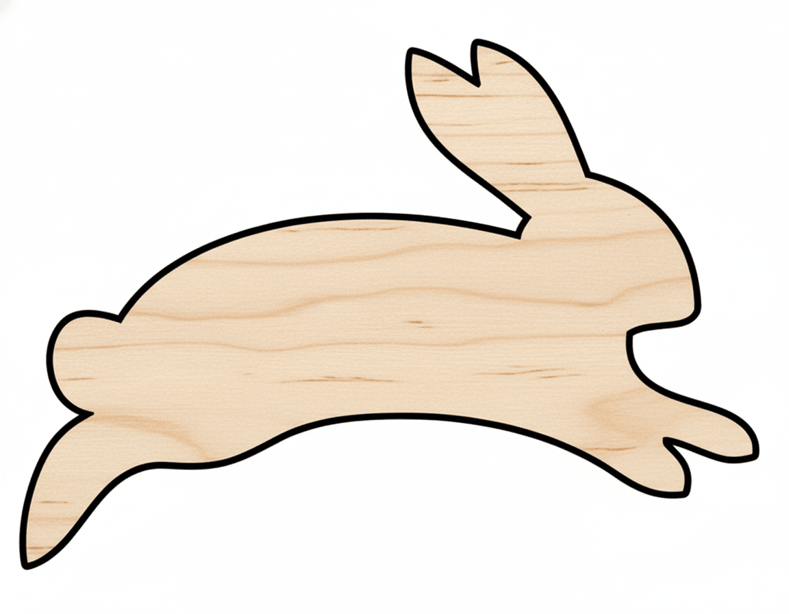 Unfinished Wood Shape Cut Out Wood Cute Bunny Shape - Easter Spring ...