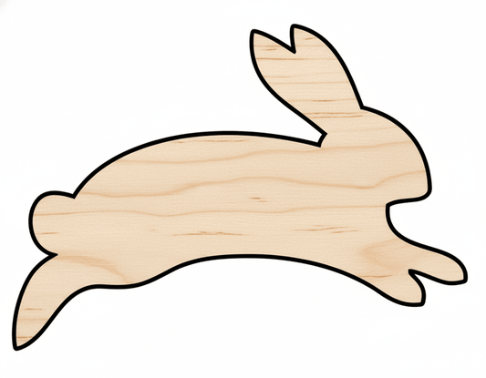 Wood Bunny – Handmade Baltic Birch Plywood Craft Shape for Kids’ Easter Projects Blank Door Hanger Wooden Cutout Cut Outs - Unfinished - NameSigns.com