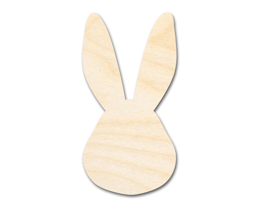Wood Bunny – Laser Cut Wood Craft Cutout | Natural Wooden Decor Blank Door Hanger Wooden Cutout Cut Outs - Unfinished - NameSigns.com