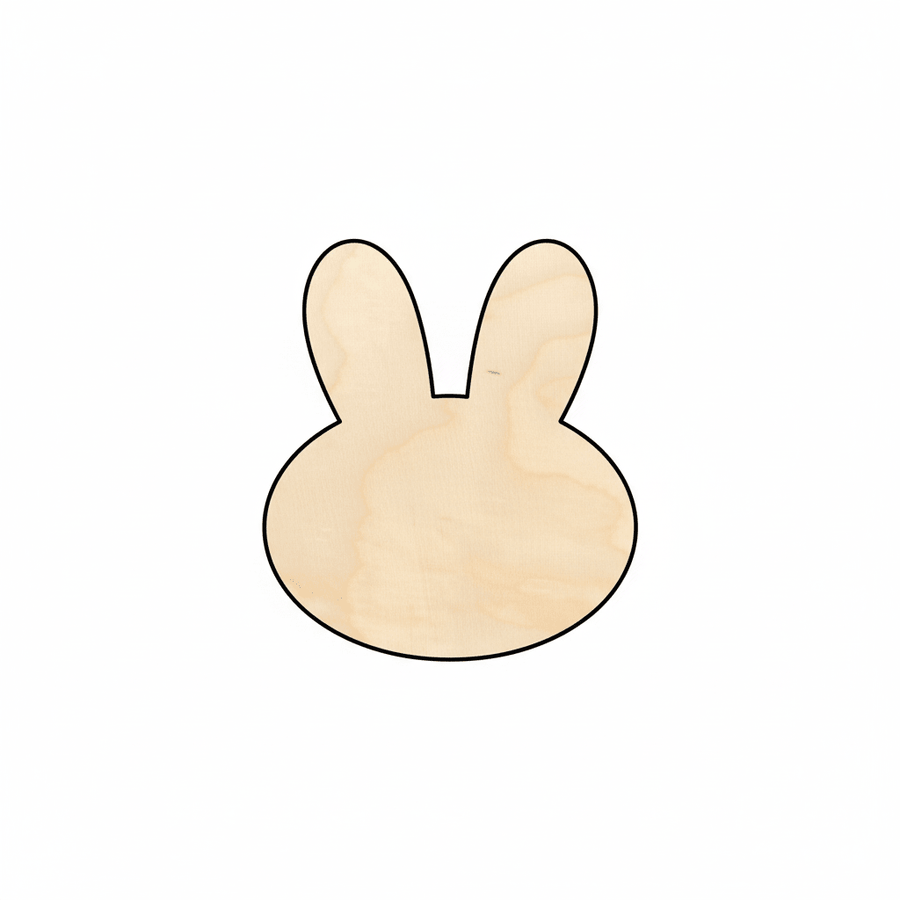 Wood Bunny – Natural Wood Shapes for DIY Craft Projects Supplies Blank Door Hanger Wooden Cutout Cut Outs - Unfinished - NameSigns.com