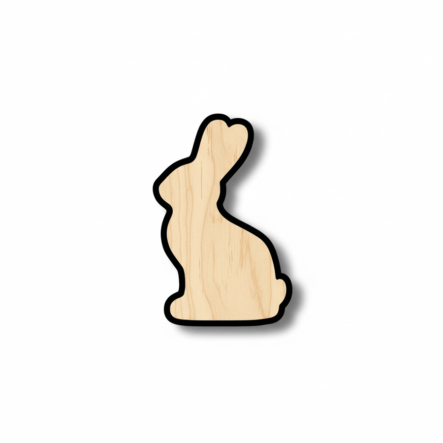 Wood Bunny – Paintable Baltic Birch Plywood Craft Shape for DIY Projects Blank Door Hanger Wooden Cutout Cut Outs - Unfinished - NameSigns.com