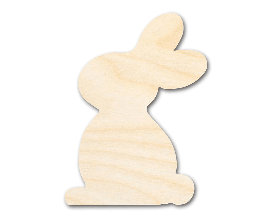 Wood Bunny – Paintable Wooden Animal Shapes for DIY Craft Supplies Blank Door Hanger Wooden Cutout Cut Outs - Unfinished - NameSigns.com