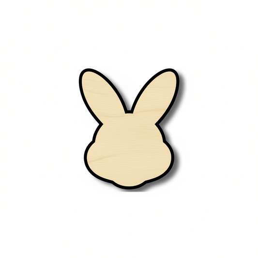 Wood Bunny Shape – Baltic Birch Plywood Art for DIY Wood Cutouts Blank Door Hanger Wooden Cutout Cut Outs - Unfinished - NameSigns.com