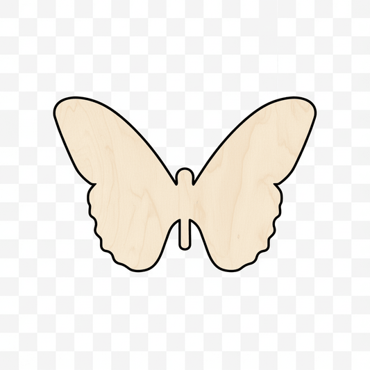 Wood Butterfly - Handmade Wooden Decor | Natural Wood Silhouette 46" Blank Door Hanger Wooden Cutout Cut Outs - Unfinished - NameSigns.com