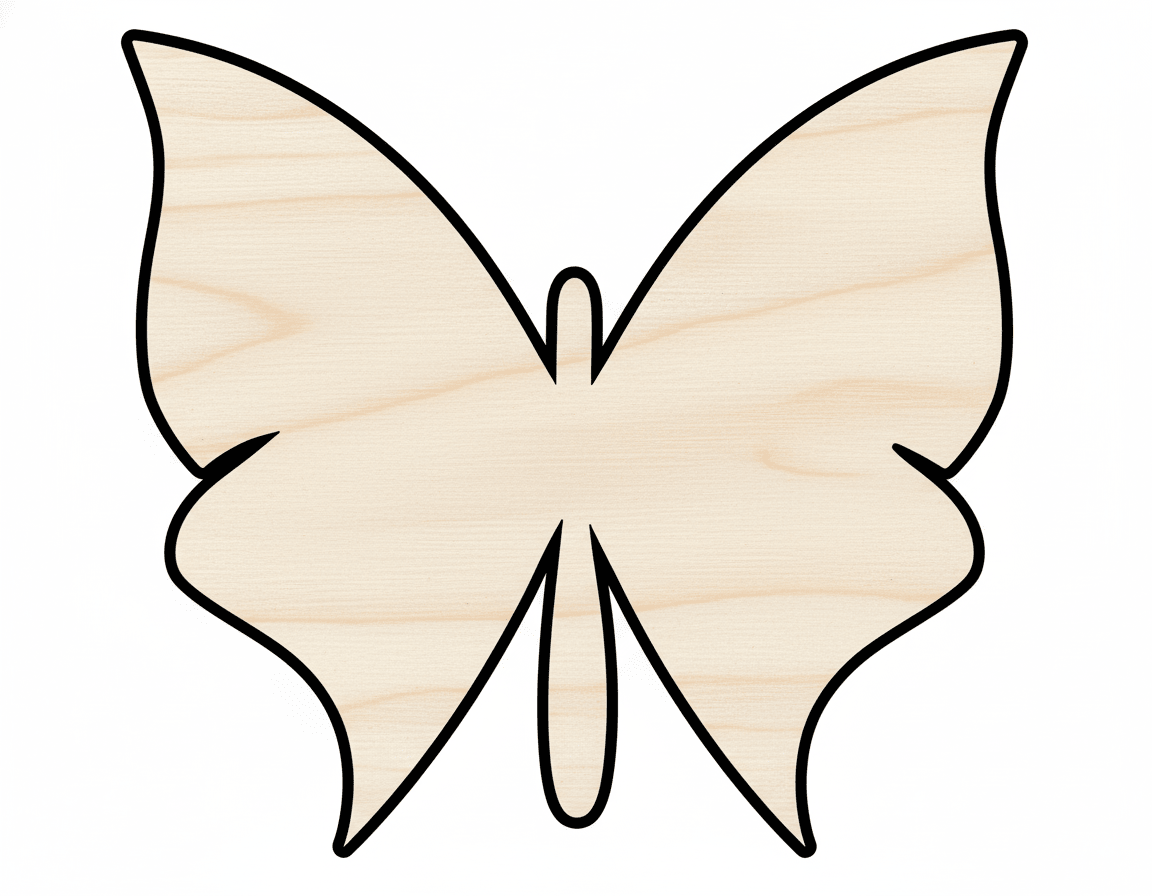 Wood Butterfly - Handmade Wooden Shapes | DIY Wood Craft Shapes 46" Blank Door Hanger Wooden Cutout Cut Outs - Unfinished - NameSigns.com