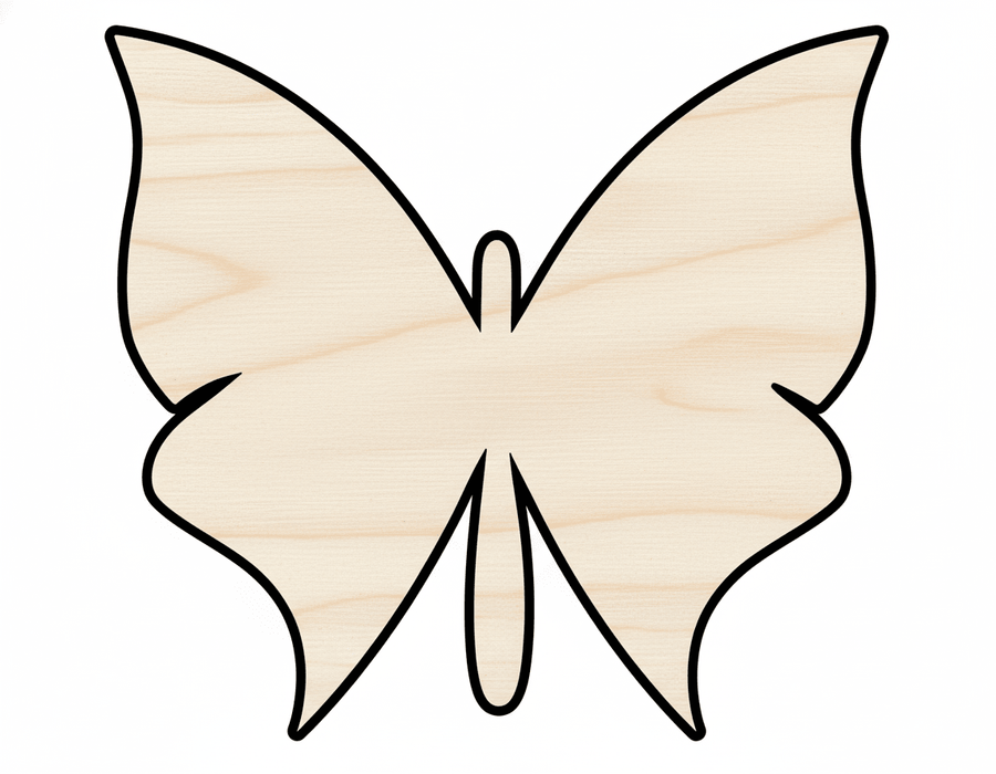 Wood Butterfly - Handmade Wooden Shapes | DIY Wood Craft Shapes 46" Blank Door Hanger Wooden Cutout Cut Outs - Unfinished - NameSigns.com
