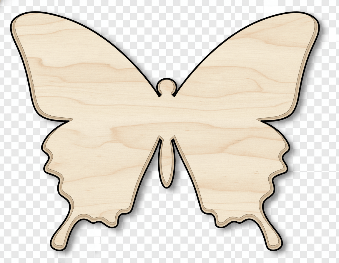 Wood Butterfly - Large Wooden Butterfly Cutout for DIY Craft Project Blank Door Hanger Wooden Cutout Cut Outs - Unfinished - NameSigns.com