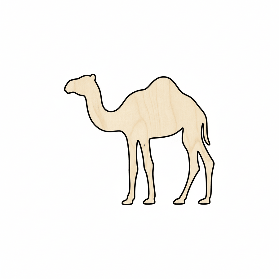 Wood Camel – Sanded Wood Pieces | DIY Wooden Animal Figures 46" Blank Door Hanger Wooden Cutout Cut Outs - Unfinished - NameSigns.com