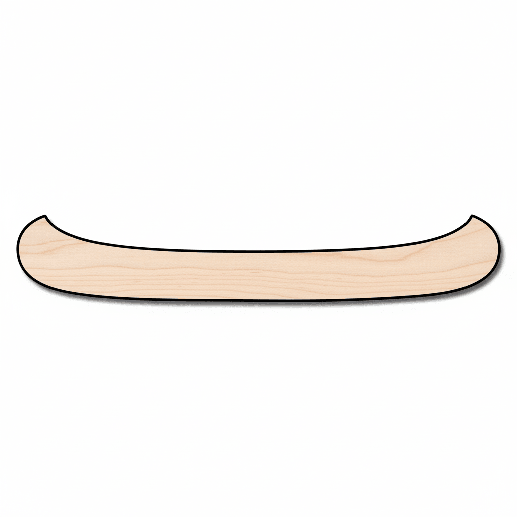 Wood Canoe Silhouette - Craft - Blank Door Hanger Wooden Cutout Cut Outs - Unfinished - NameSigns.com