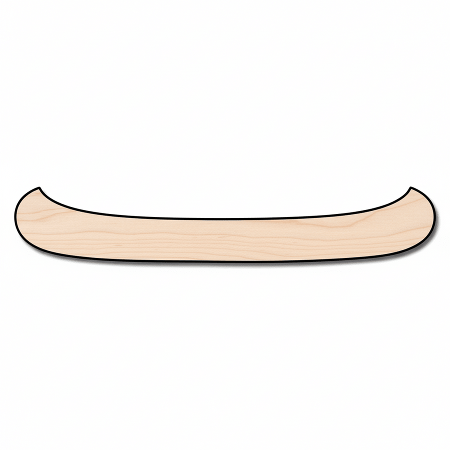 Wood Canoe Silhouette - Craft - Blank Door Hanger Wooden Cutout Cut Outs - Unfinished - NameSigns.com