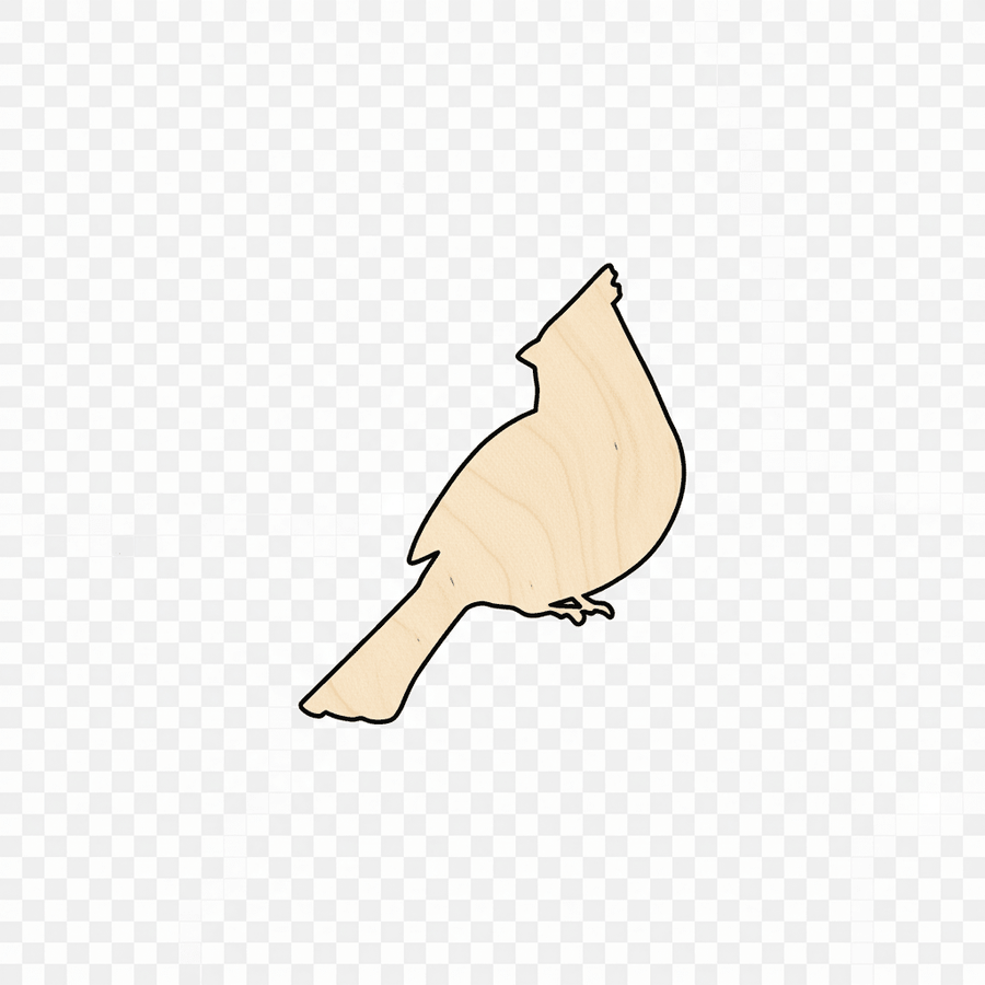 Wood Cardinal | Bird Silhouette Cutout - DIY Craft Supplies Blank Door Hanger Wooden Cutout Cut Outs - Unfinished - NameSigns.com