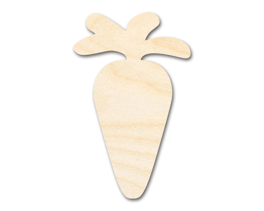 Wood Carrot | Large Wood Silhouette Cutout for Rustic DIY Crafts Blank Door Hanger Wooden Cutout Cut Outs - Unfinished - NameSigns.com