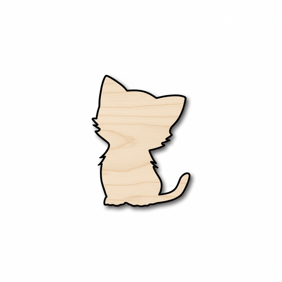 Wood Cat Shape – DIY Wood Cutouts | Craft Project Supplies 46" Blank Door Hanger Wooden Cutout Cut Outs - Unfinished - NameSigns.com