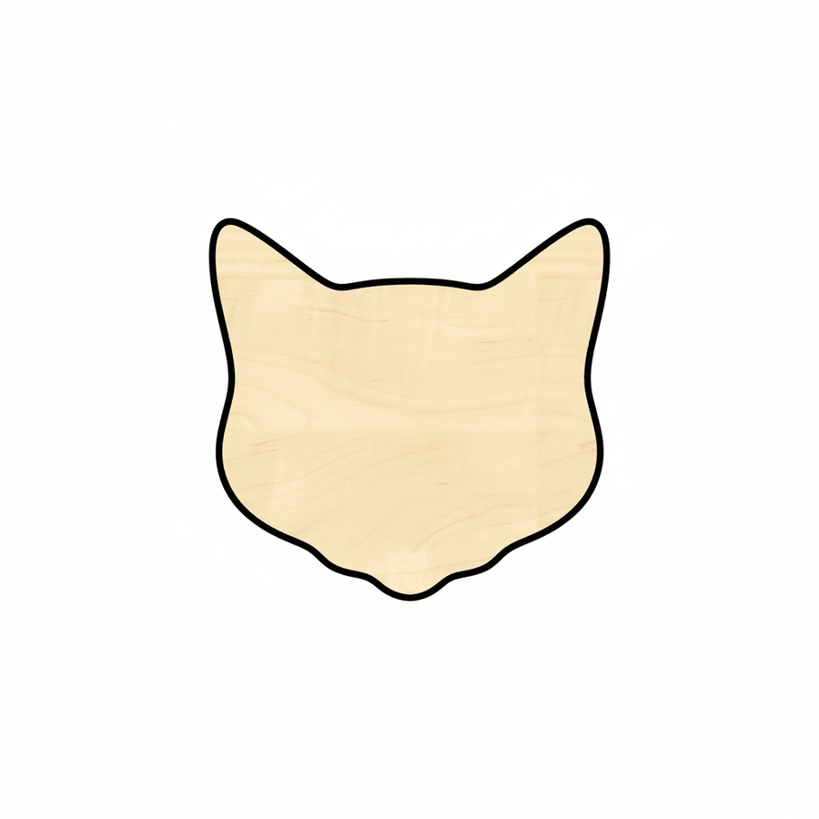 Wood Cat Shape – DIY Wooden Crafts with Natural Wood Finish 46" Blank Door Hanger Wooden Cutout Cut Outs - Unfinished - NameSigns.com
