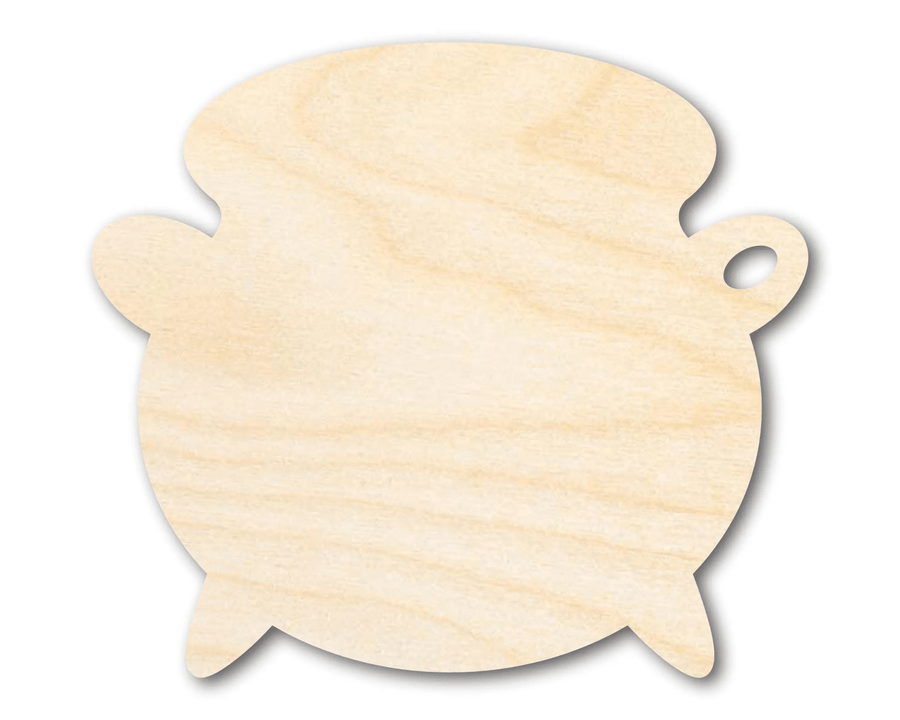 Wood Cauldron – Laser Cut Wood Craft Supplies | Witches Cauldron Shape Project Blank Door Hanger Wooden Cutout Cut Outs - Unfinished - NameSigns.com