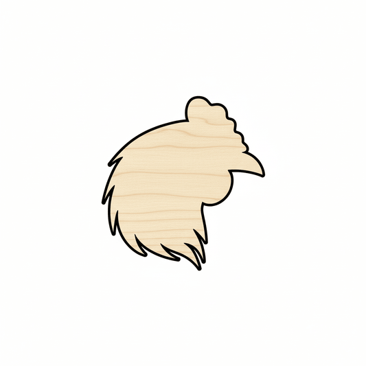 Wood Chicken – DIY Wooden Farm Animal Cutouts | 46" Baltic Birch Plywood Blank Door Hanger Wooden Cutout Cut Outs - Unfinished - NameSigns.com